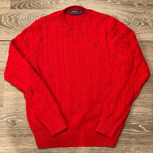 Red Polo Knit Sweater - Picture 1 of 1